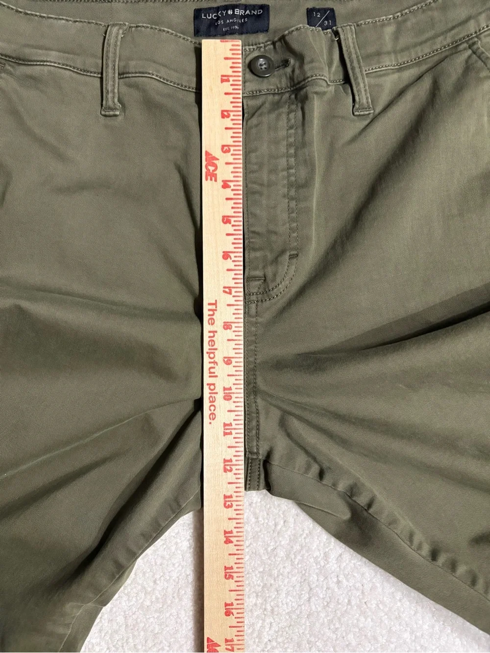 NWOT Lucky Brand Women’s Mid-Rise Crop Wide Leg Pants Size 12/31 Olive Green